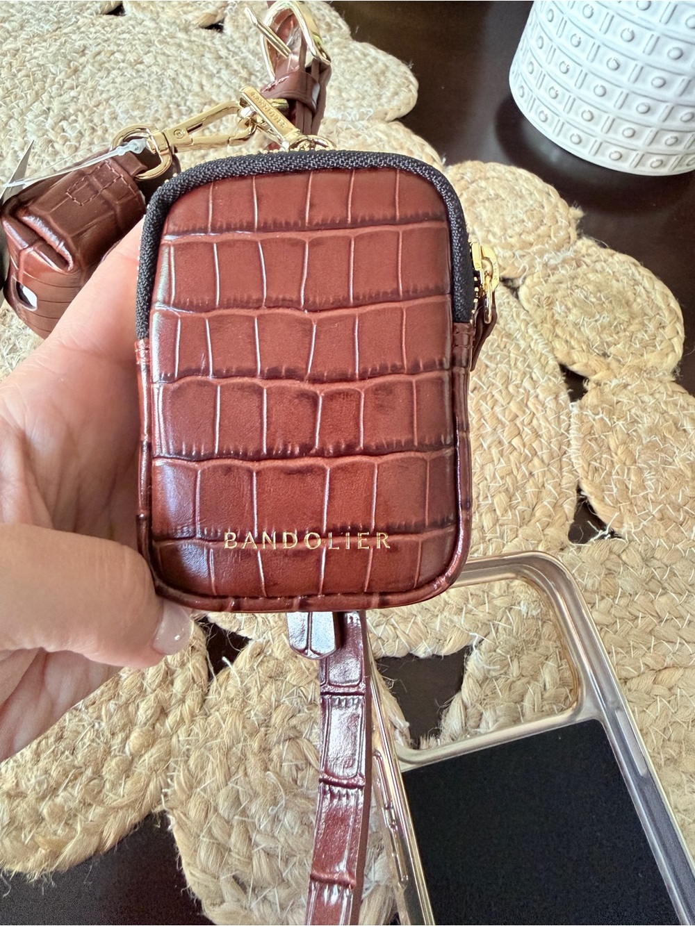 Bandolier Phone Case 17 Pro Max Brown Croc - Picture 5 of 9